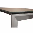 Mesa extensible moderna con tapa de vidrio cerámico Filadelfia Viadurini