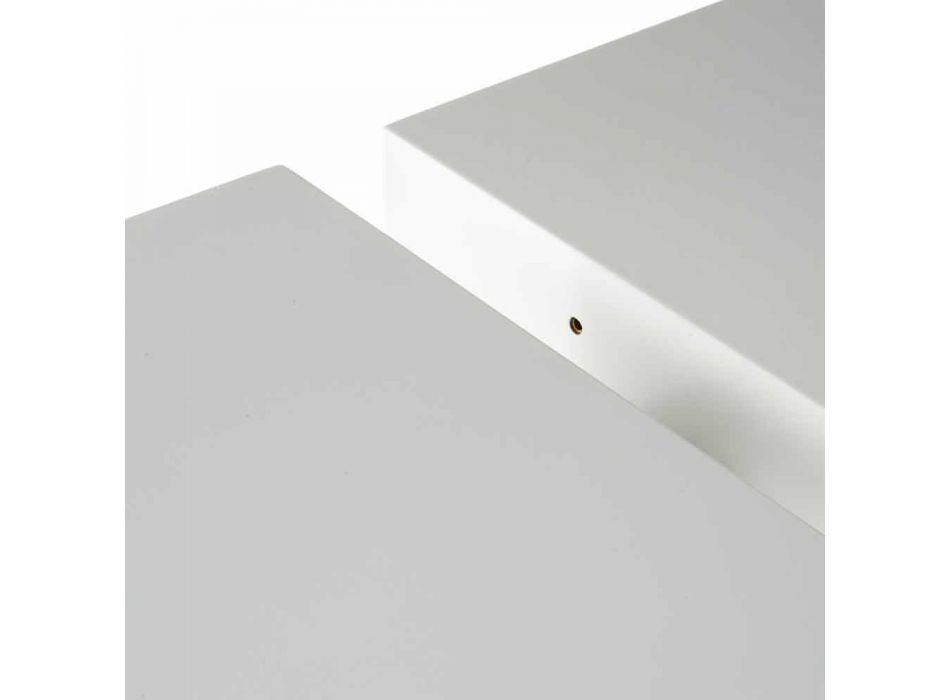 mate acabado lacado blanco mesa extensible contemporáneo Demy Viadurini