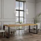 Mesa extensible moderna en madera de melamina Made in Italy - Badesi Viadurini