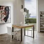 Mesa extensible moderna en madera de melamina Made in Italy - Badesi Viadurini