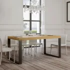 Mesa extensible moderna en madera de melamina Made in Italy - Badesi Viadurini