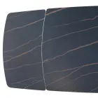 Mesa extensible con tapa de cerámica y base de hierro - Incrocio Viadurini