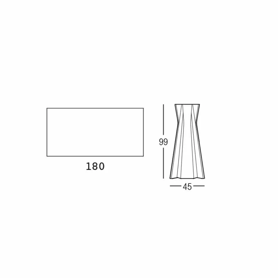 Mesa alta con tapa de Hpl y base de polietileno Made in Italy - Tinuccia Viadurini