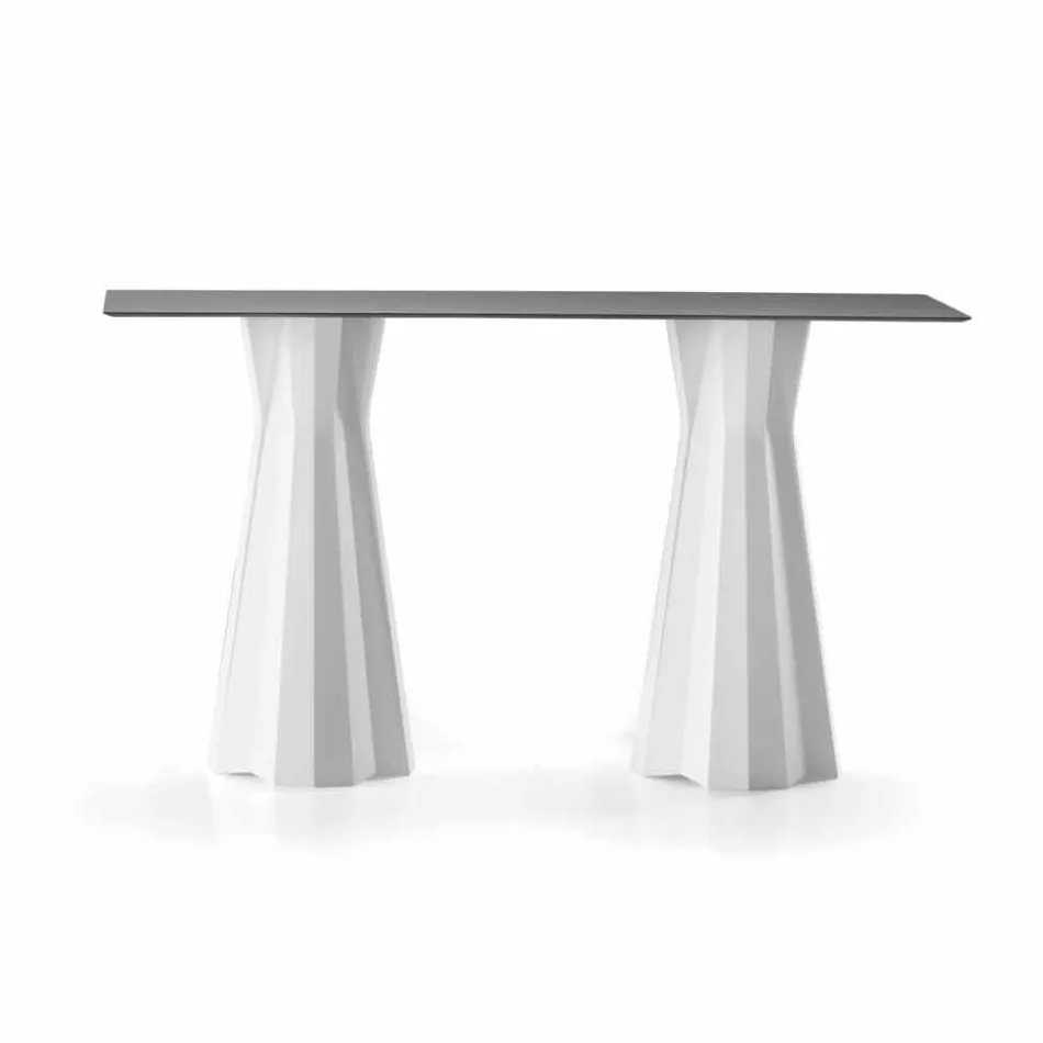 Mesa alta con tapa de Hpl y base de polietileno Made in Italy - Tinuccia Viadurini