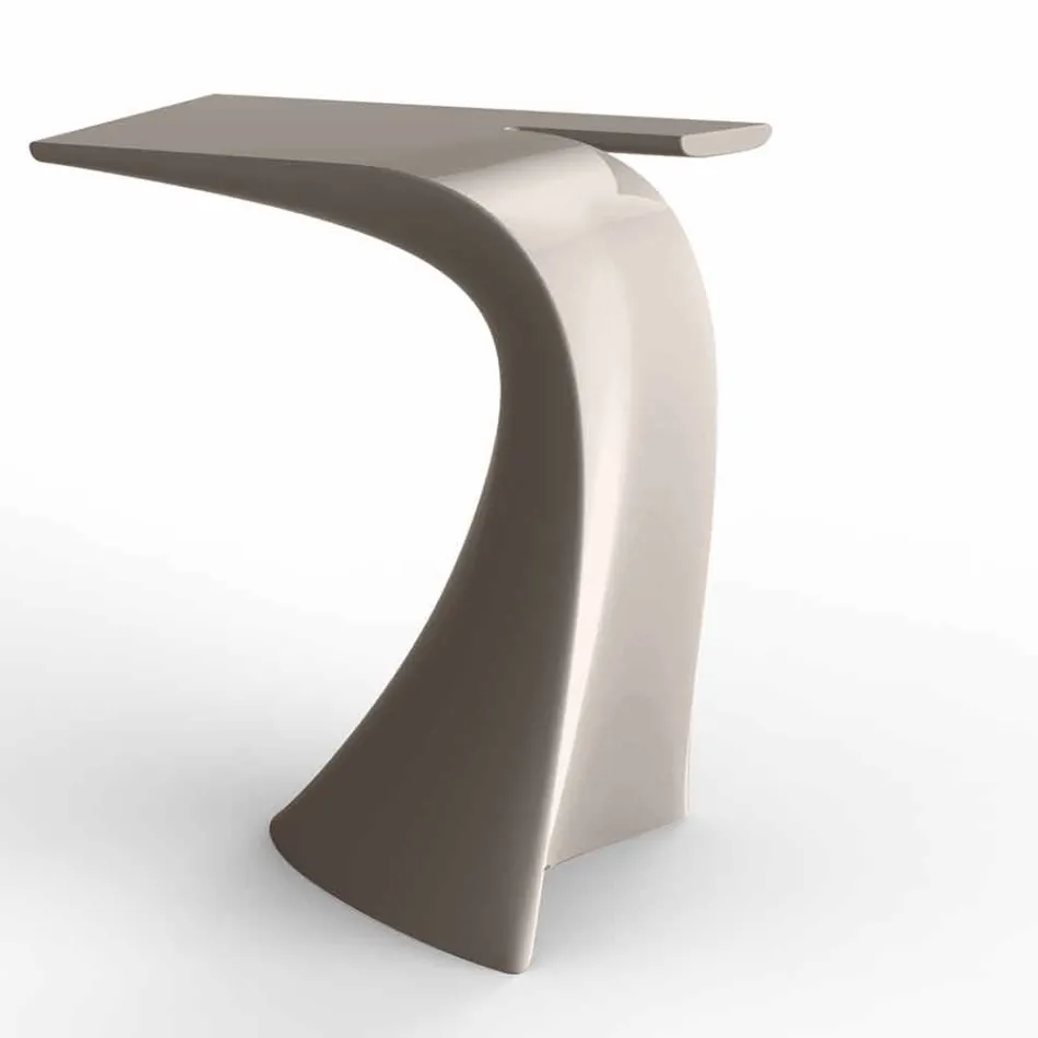 Mesa alta de exterior de diseño H 100 cm, en polietileno, Wing Vondom Viadurini