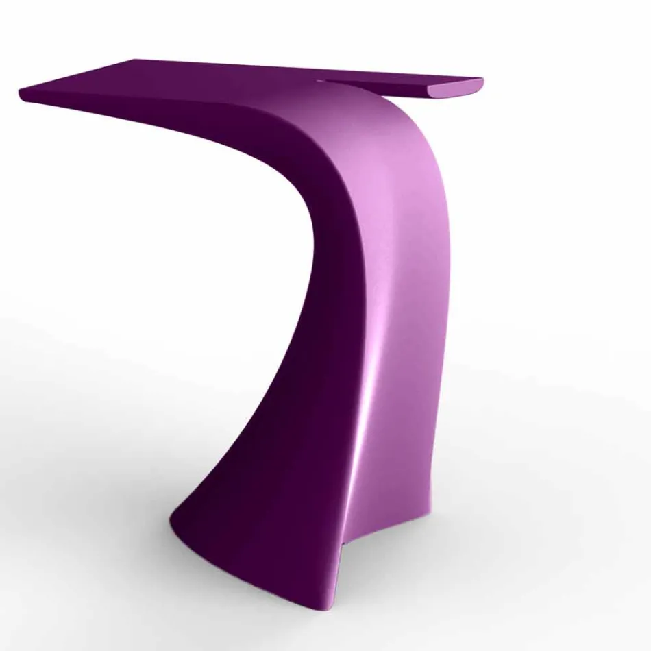Mesa alta de exterior de diseño H 100 cm, en polietileno, Wing Vondom Viadurini