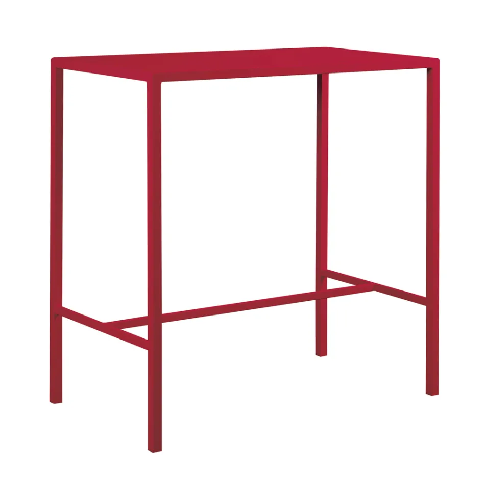 Mesa alta de jardín en acero galvanizado Made in Italy - Vesna Viadurini