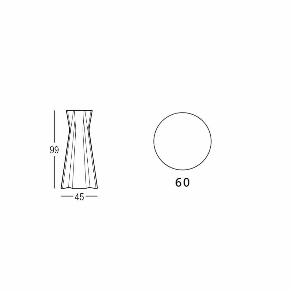 Mesa alta de polietileno con tapa redonda de Hpl Made in Italy - Tinuccia Viadurini