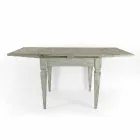 Mesa extensible artesanal hasta 170 cm en madera Made in Italy - Marsella Viadurini