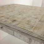 Mesa extensible artesanal hasta 170 cm en madera Made in Italy - Marsella Viadurini