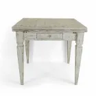 Mesa extensible artesanal hasta 170 cm en madera Made in Italy - Marsella Viadurini