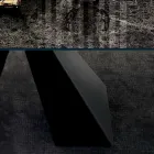 Mesa con Extensiones Integradas en Cerámica y Acero Made in Italy - Dalmata Viadurini