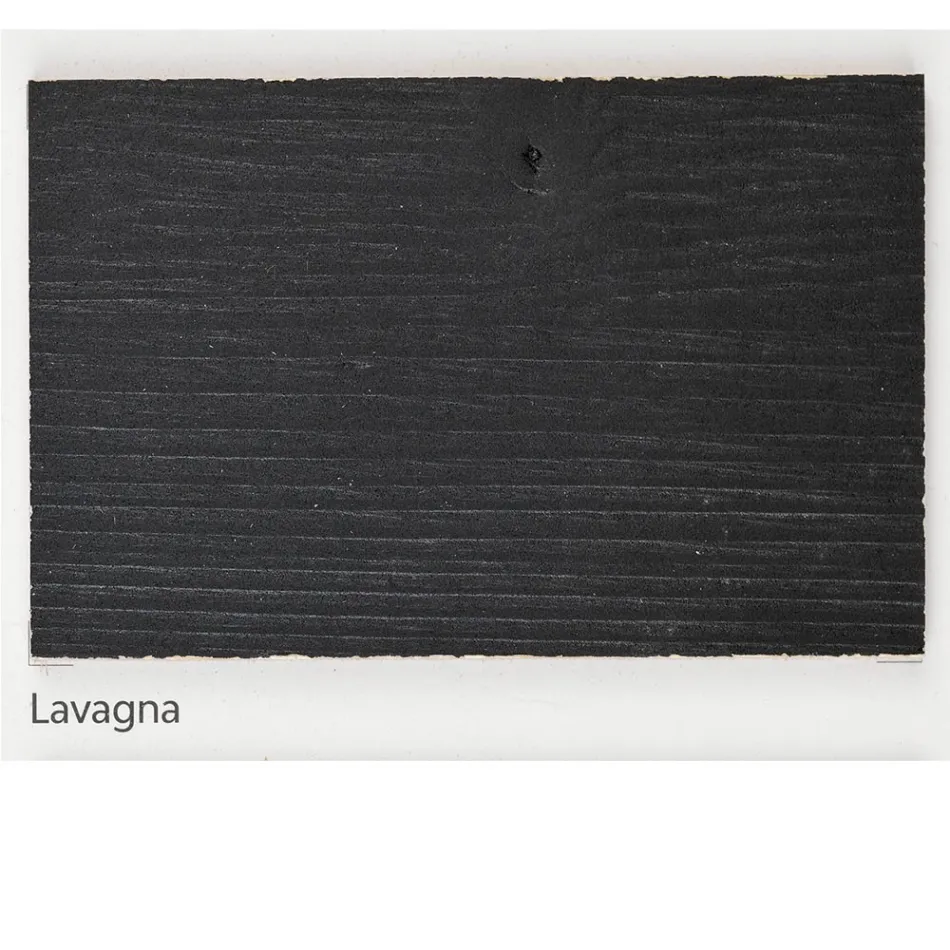 Mesa con Tapa Chapada en Roble Macizo y Base en Cristal Made in Italy - Noelia Viadurini