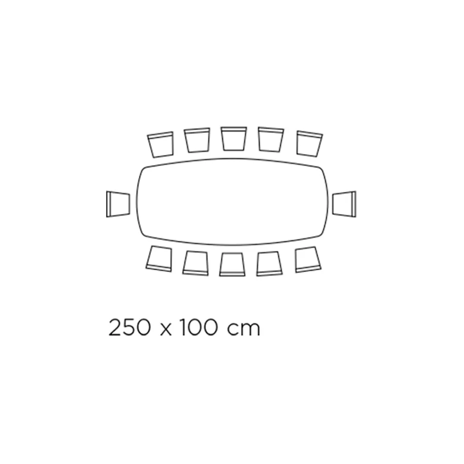 Mesa con tapa de cerámica en forma de barril y base de acero Made in Italy - Ezzellino Viadurini