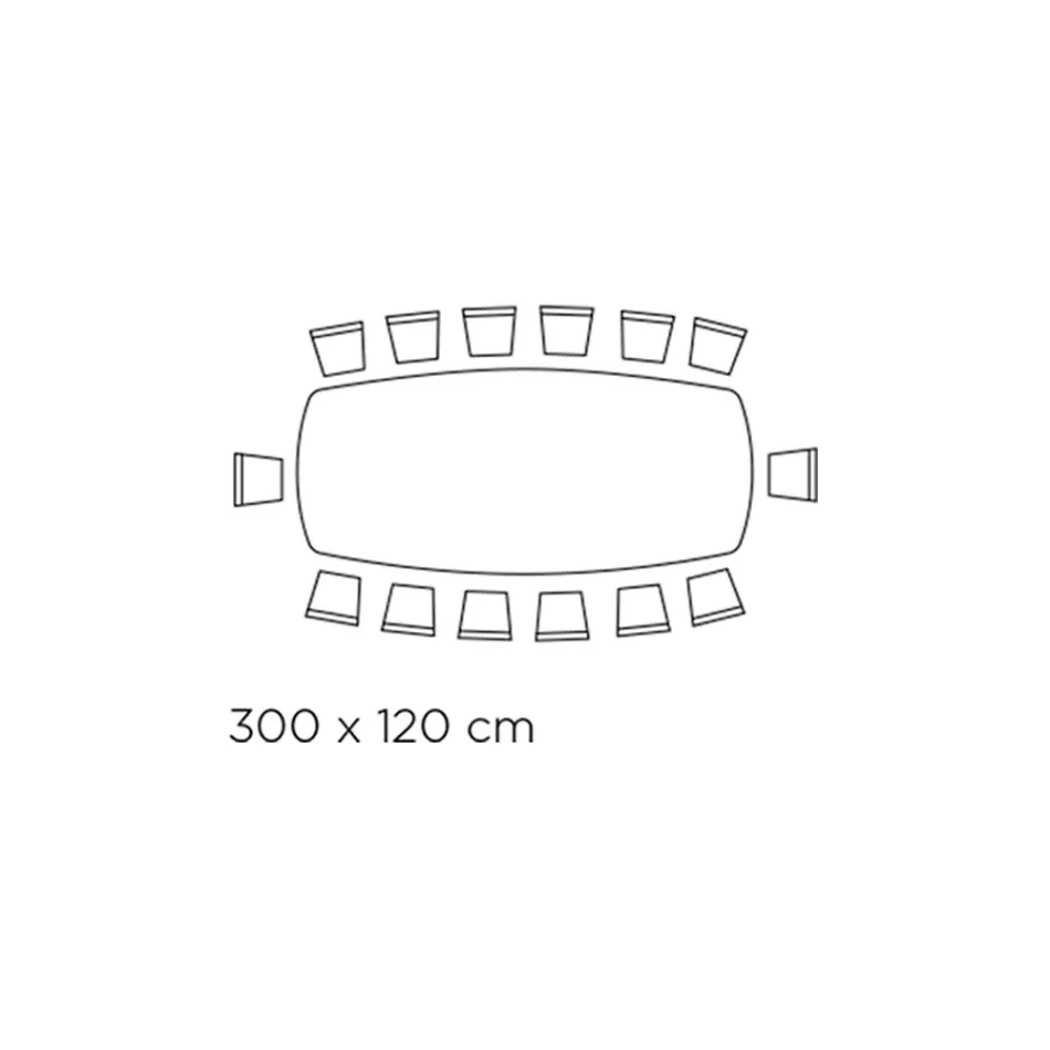 Mesa con tapa de cerámica en forma de barril y base de acero Made in Italy - Ezzellino Viadurini