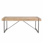 Mesa de madera de abeto de estilo industrial Homemotion - Wallie Viadurini