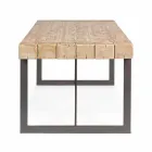 Mesa de madera de abeto de estilo industrial Homemotion - Wallie Viadurini