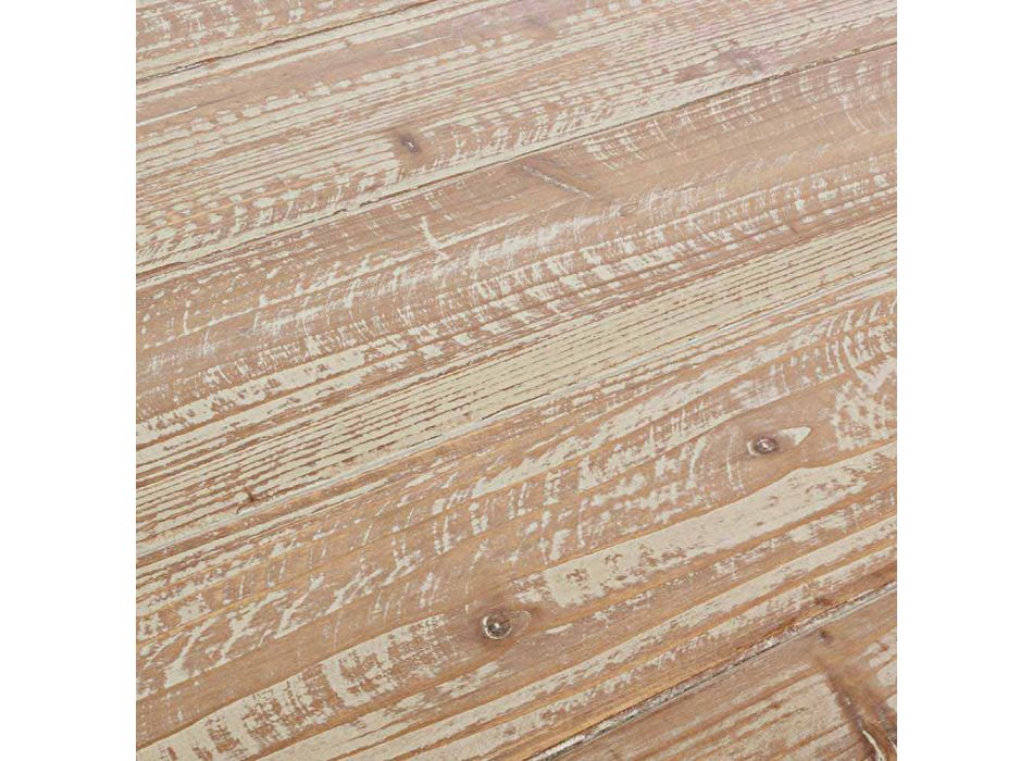 Mesa de madera de abeto de estilo industrial Homemotion - Wallie Viadurini