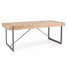 Mesa de madera de abeto de estilo industrial Homemotion - Wallie Viadurini