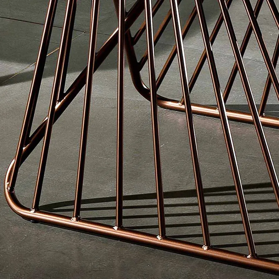 Mesa con tapa hecha en Italia vitrocerámica moderna, Mitia Viadurini