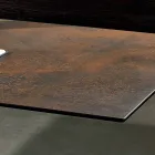 Mesa con tapa hecha en Italia vitrocerámica moderna, Mitia Viadurini