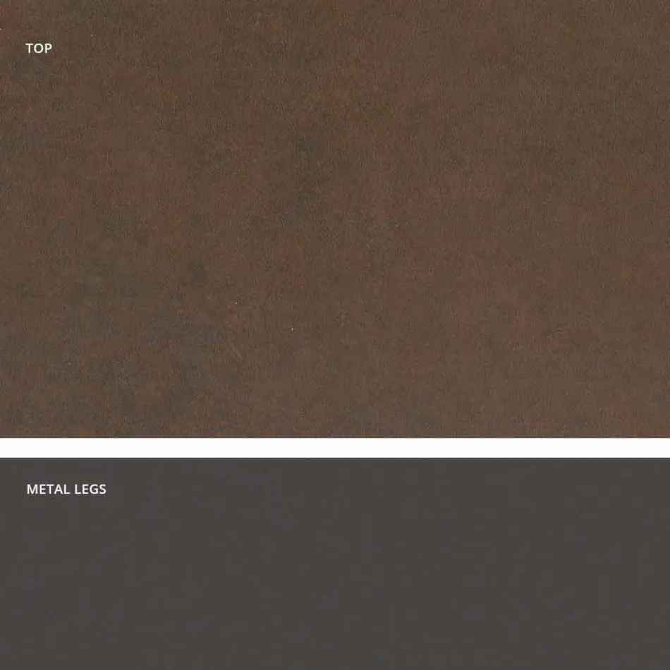 Mesa con tapa hecha en Italia vitrocerámica moderna, Mitia Viadurini