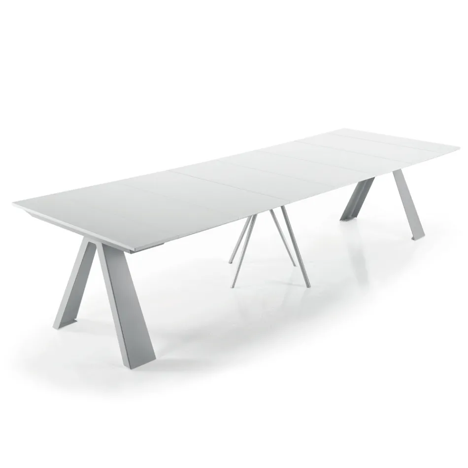Mesa consola extensible hasta 325 cm en laminado Made in Italy - Dálmata Viadurini