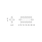 Mesa consola extensible hasta 325 cm en laminado Made in Italy - Dálmata Viadurini