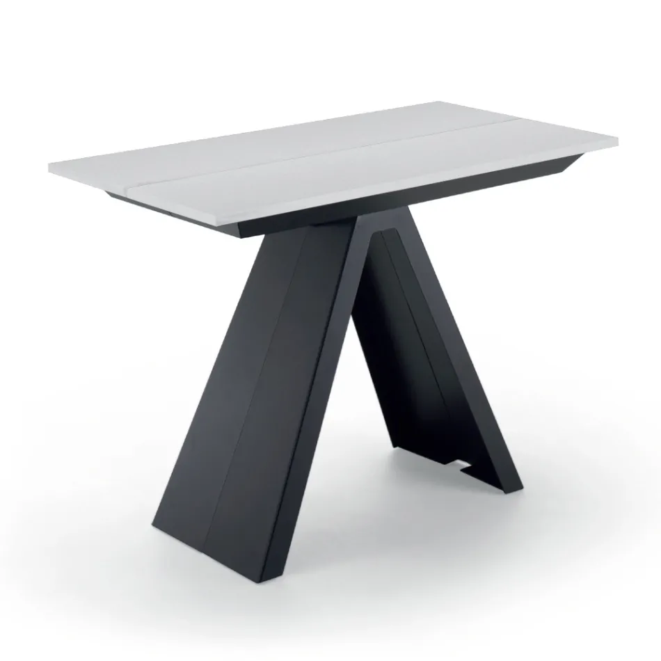 Mesa consola extensible hasta 325 cm en laminado Made in Italy - Dálmata Viadurini
