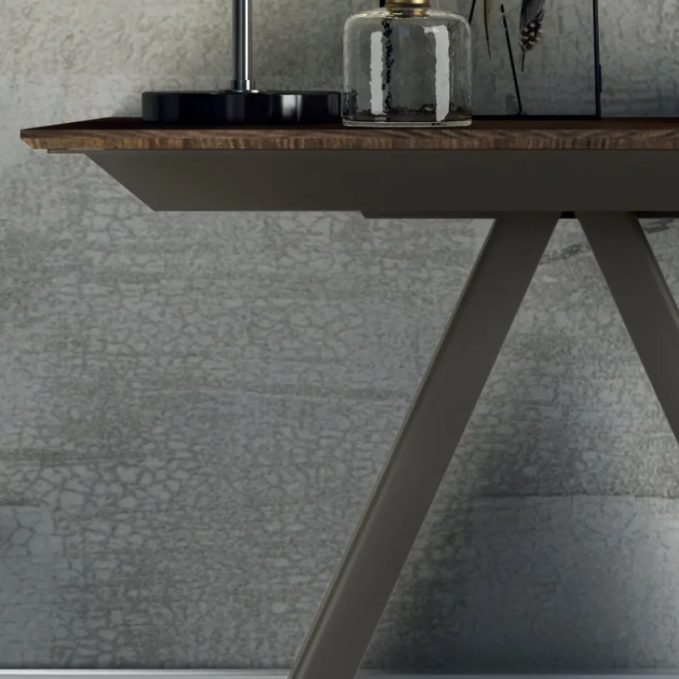 Mesa consola extensible hasta 325 cm en laminado Made in Italy - Dálmata Viadurini