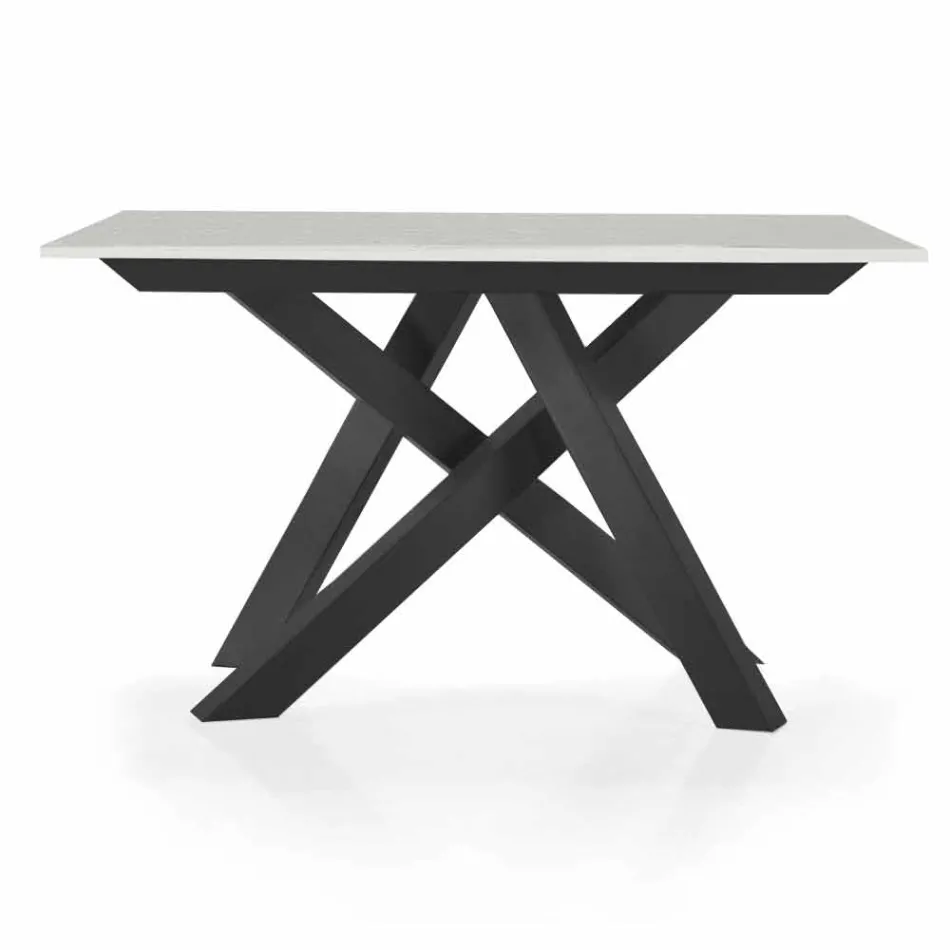 Mesa consola extensible hasta 325 cm en melamina Made in Italy - Settimmio Viadurini