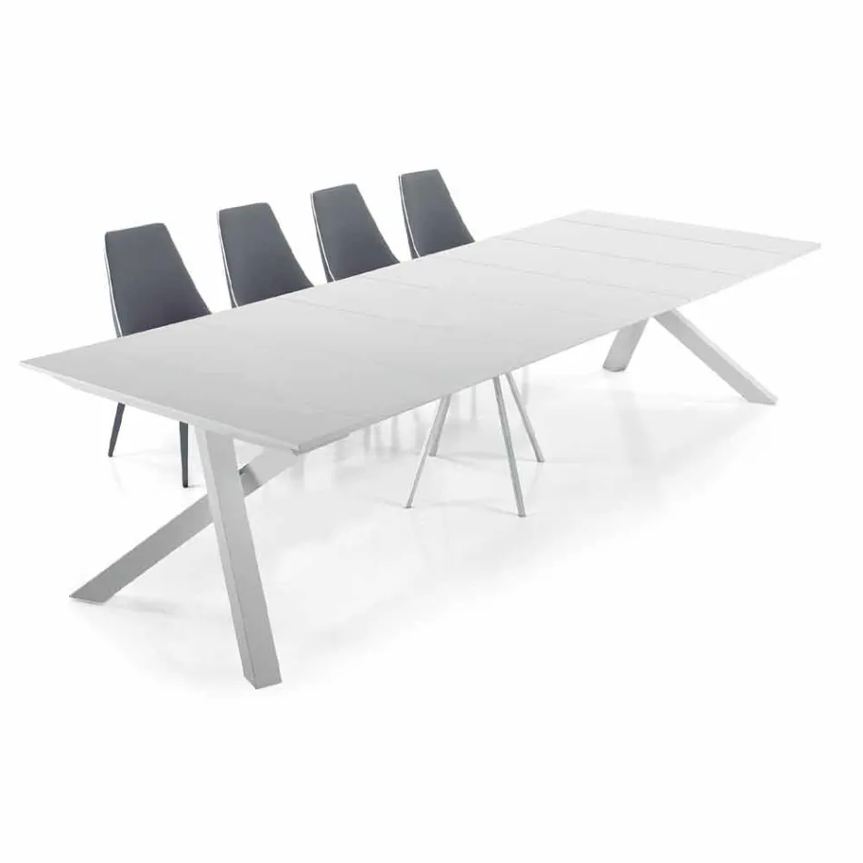 Mesa consola extensible hasta 325 cm en melamina Made in Italy - Settimmio Viadurini