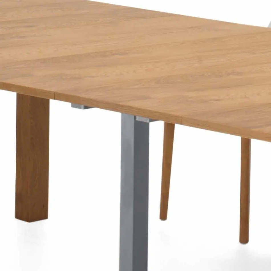 Mesa consola extensible en madera chapada Made in Italy - Gordito Viadurini