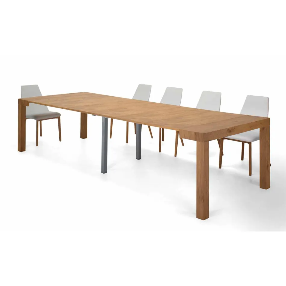 Mesa consola extensible en madera chapada Made in Italy - Gordito Viadurini