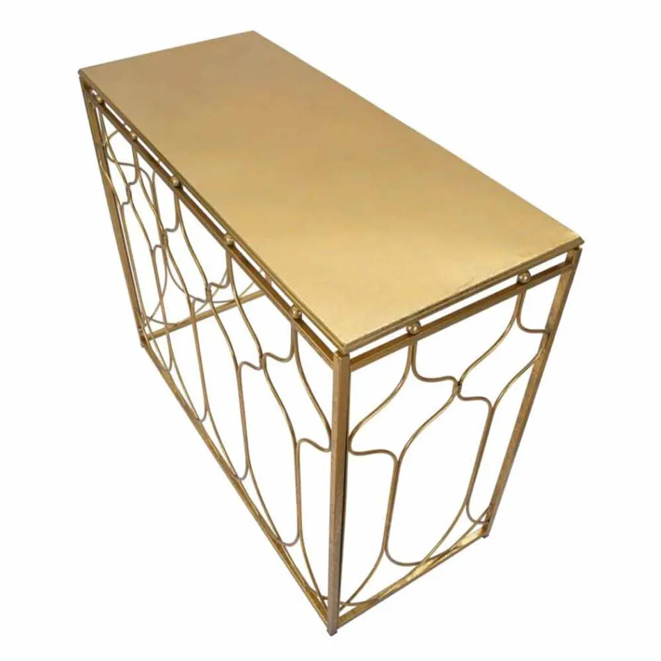 Mesa consola rectangular de hierro de diseño moderno - Karine Viadurini