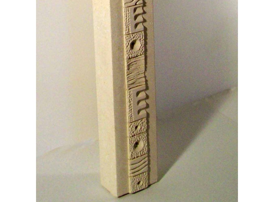 La extensión rectangulares de piedra consola y cristal de diseño Abydos Viadurini