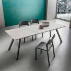 Mesa de cocina extensible hasta 210 cm efecto piedra Made in Italy - Giocondo Viadurini