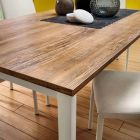 Mesa de cocina extensible hasta 240 cm efecto madera Made in Italy - Maltés Viadurini
