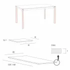 Mesa de cocina extensible hasta 240 cm en Fenix Made in Italy - Maltés Viadurini