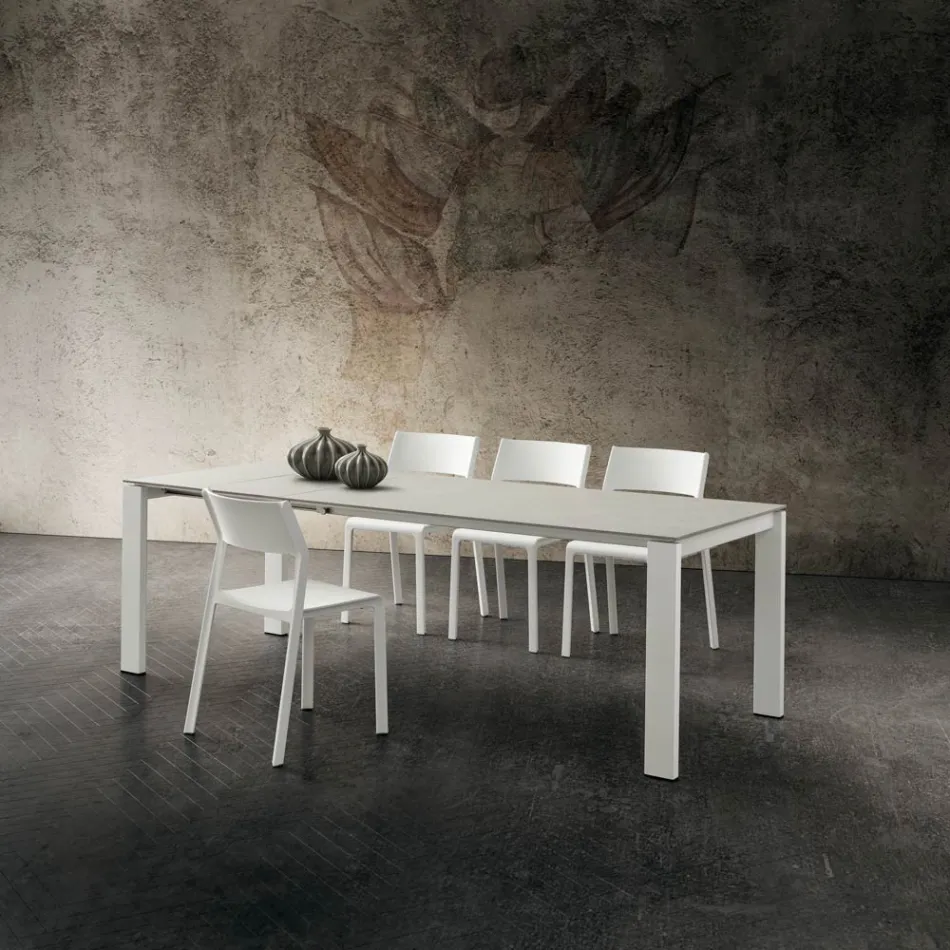 Mesa de cocina extensible hasta 240 cm en fino HPL Made in Italy - Júpiter Viadurini