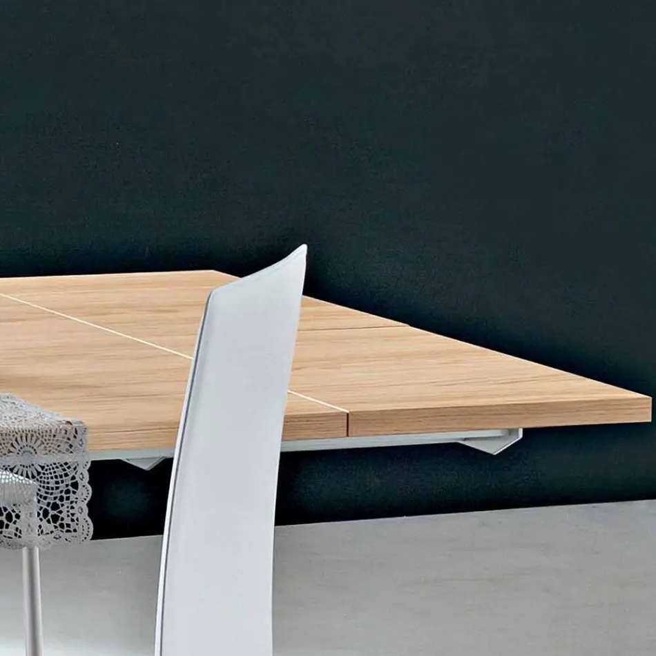 Mesa de cocina extensible hasta 280 cm en madera Made in Italy - Carlino Viadurini