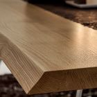 Mesa de cocina con tablero de madera descortezada Made in Italy, Precious - Aresto Viadurini