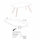 Mesa de cocina en laminado Fenix y aluminio negro Made in Italy - Lingotto Viadurini