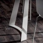 Mesa de cocina en HPL con fina base de metal Made in Italy - Pinocho Viadurini