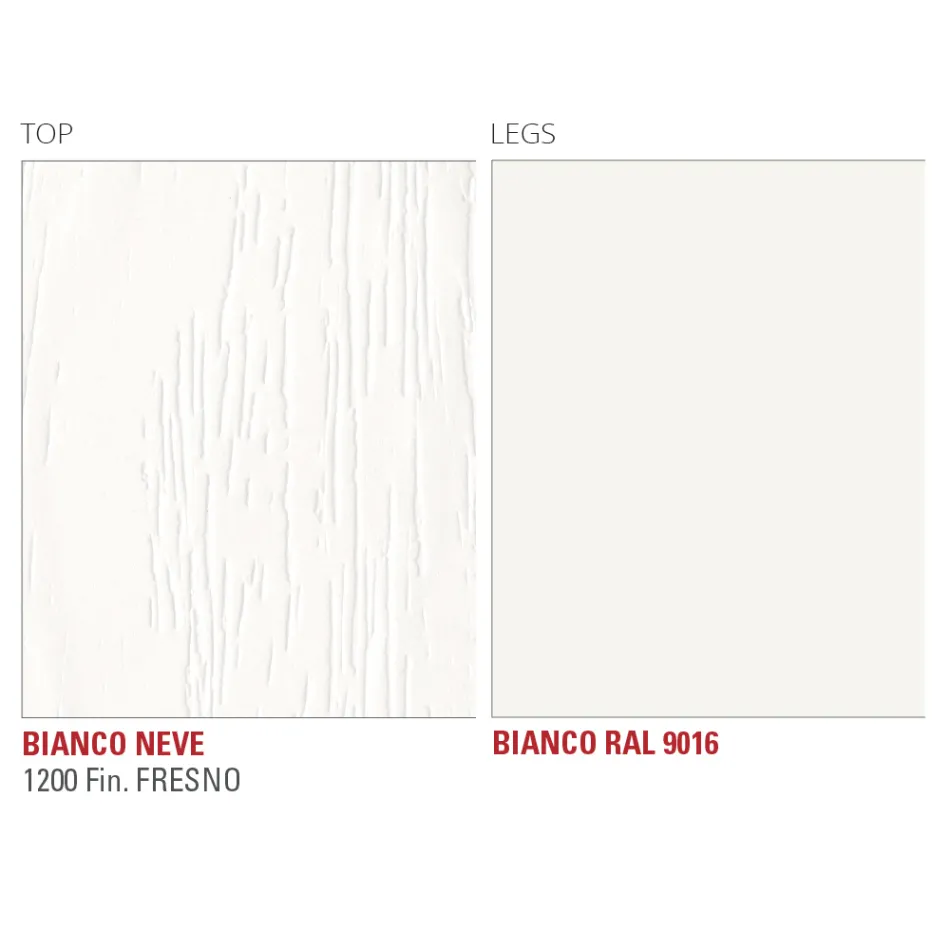 Mesa de cocina en HPL con fina base de metal Made in Italy - Pinocho Viadurini