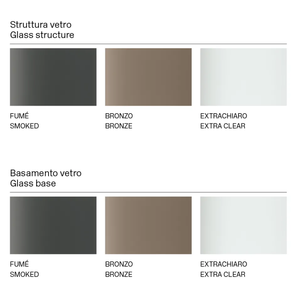 Mesa de cocina rectangular con tapa y base de vidrio Made in Italy - Tiseo Viadurini