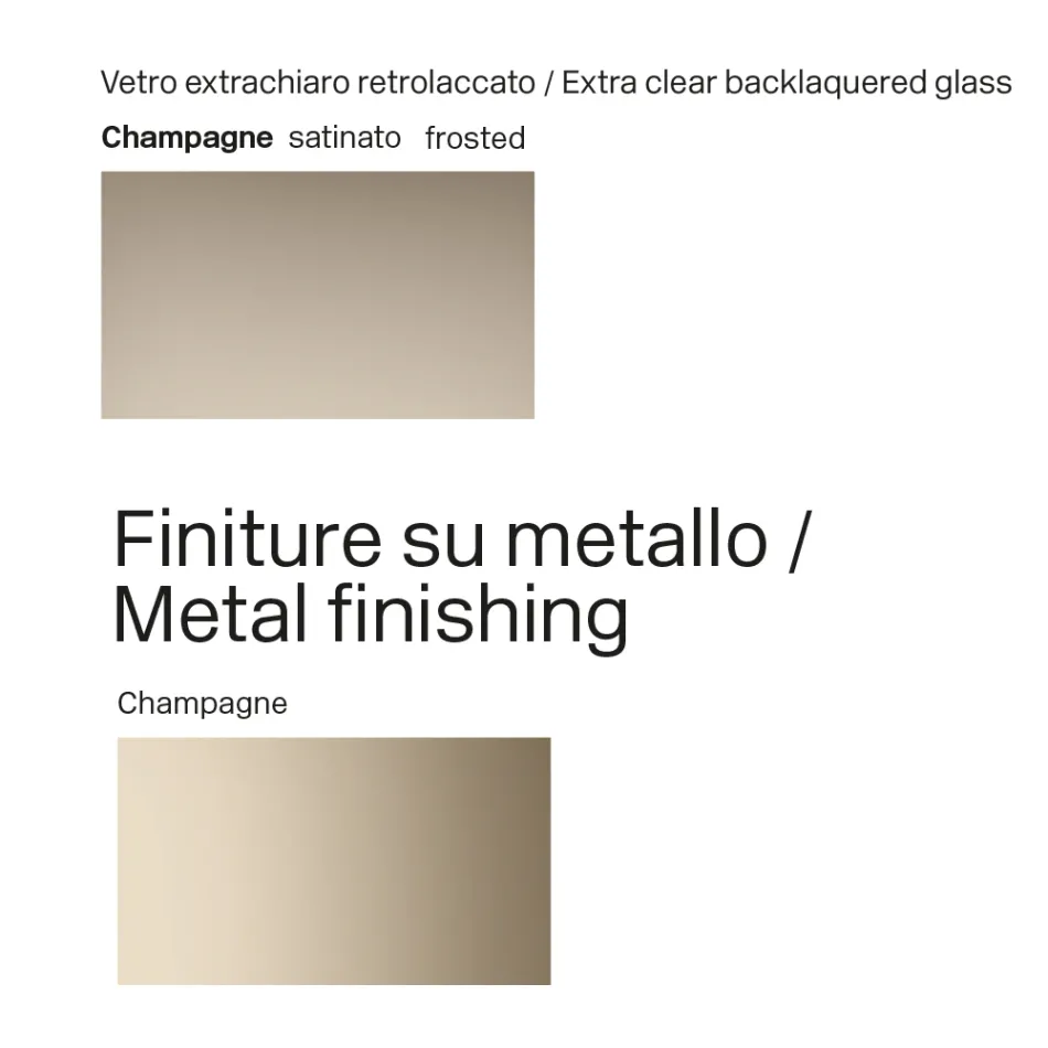 Mesa de cristal de 300 cm con base metálica, fabricada en Italia. Diseño: Lunaria. Viadurini
