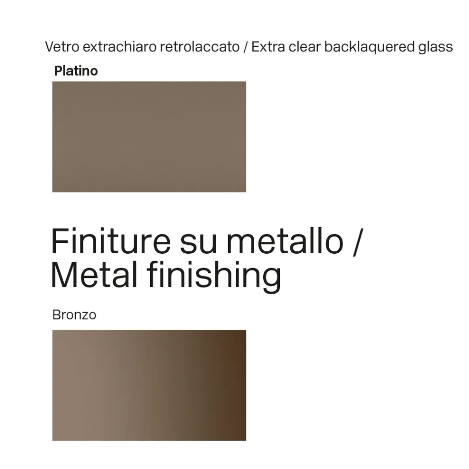 Mesa de cristal de 300 cm con base metálica, fabricada en Italia. Diseño: Lunaria. Viadurini