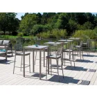 Mesa de bar cuadrada en metal pintado Made in Italy - Cuba Viadurini