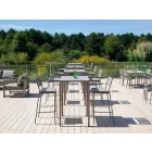 Mesa de bar cuadrada en metal pintado Made in Italy - Cuba Viadurini